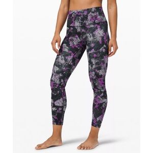 Lululemon Align High Rise black floral Leggings size 4